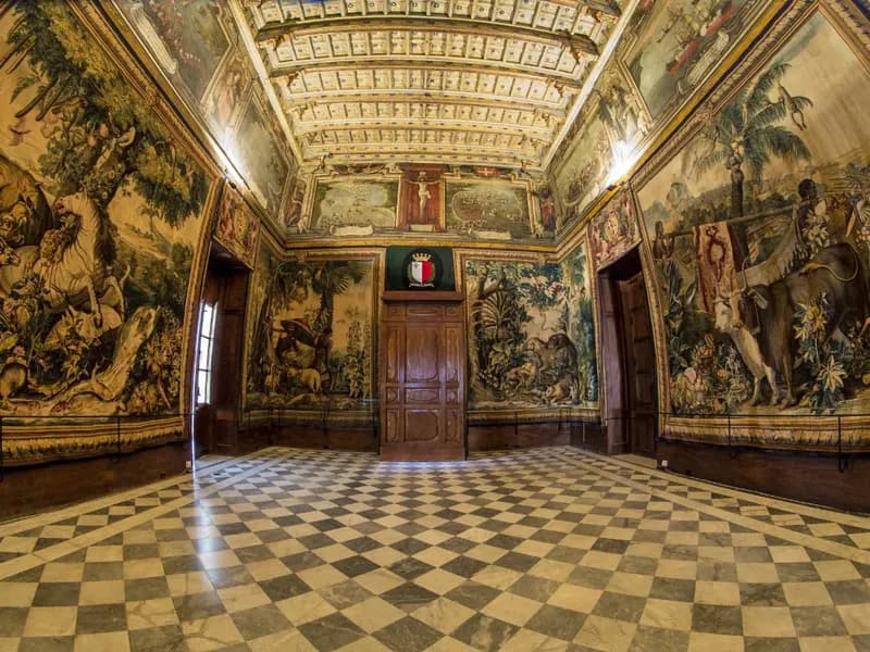 Het Grootmeesterspaleis van Malta: wandtapijten in Valletta