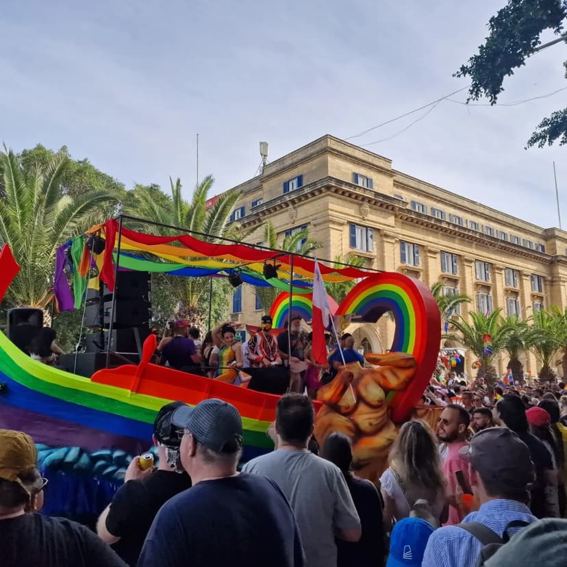 Straatfeest tijdens EuroPride in Valletta, Malta
