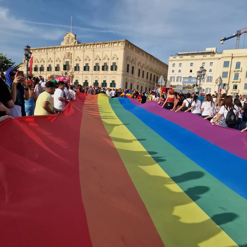Pride-optocht tijdens EuroPride in Valletta, Malta