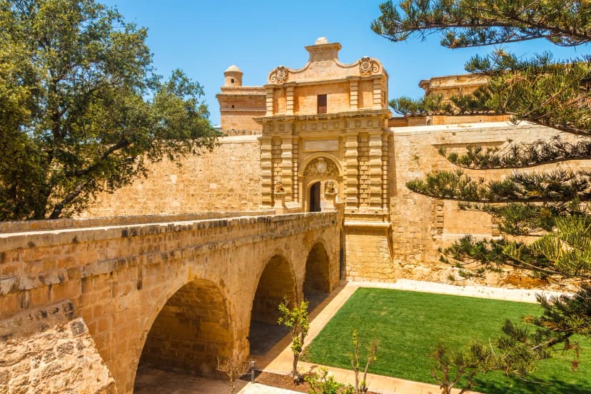 Vilhena Gate, de hoofdpoort van Mdina, Malta